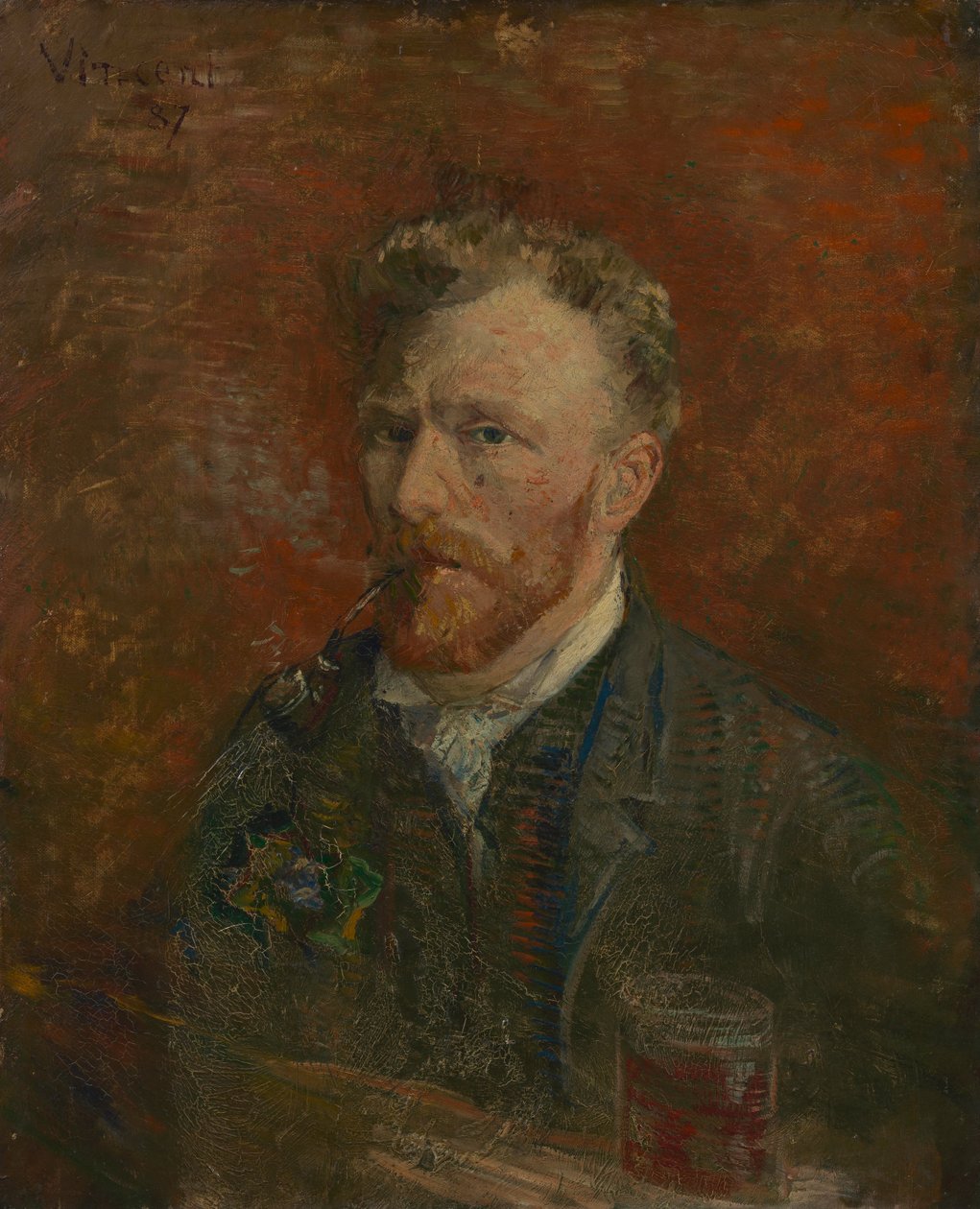 Autoportret z szybą autorstwa Vincent van Gogh