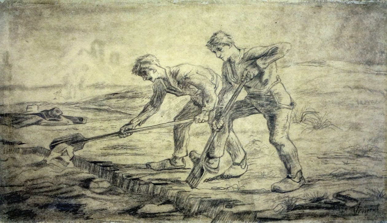 Kopacze w domu Van Gogha w Cuesmes autorstwa Vincent van Gogh