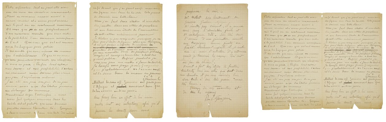List Vincenta van Gogha i Paula Gauguina do Emile Bernard autorstwa Vincent van Gogh