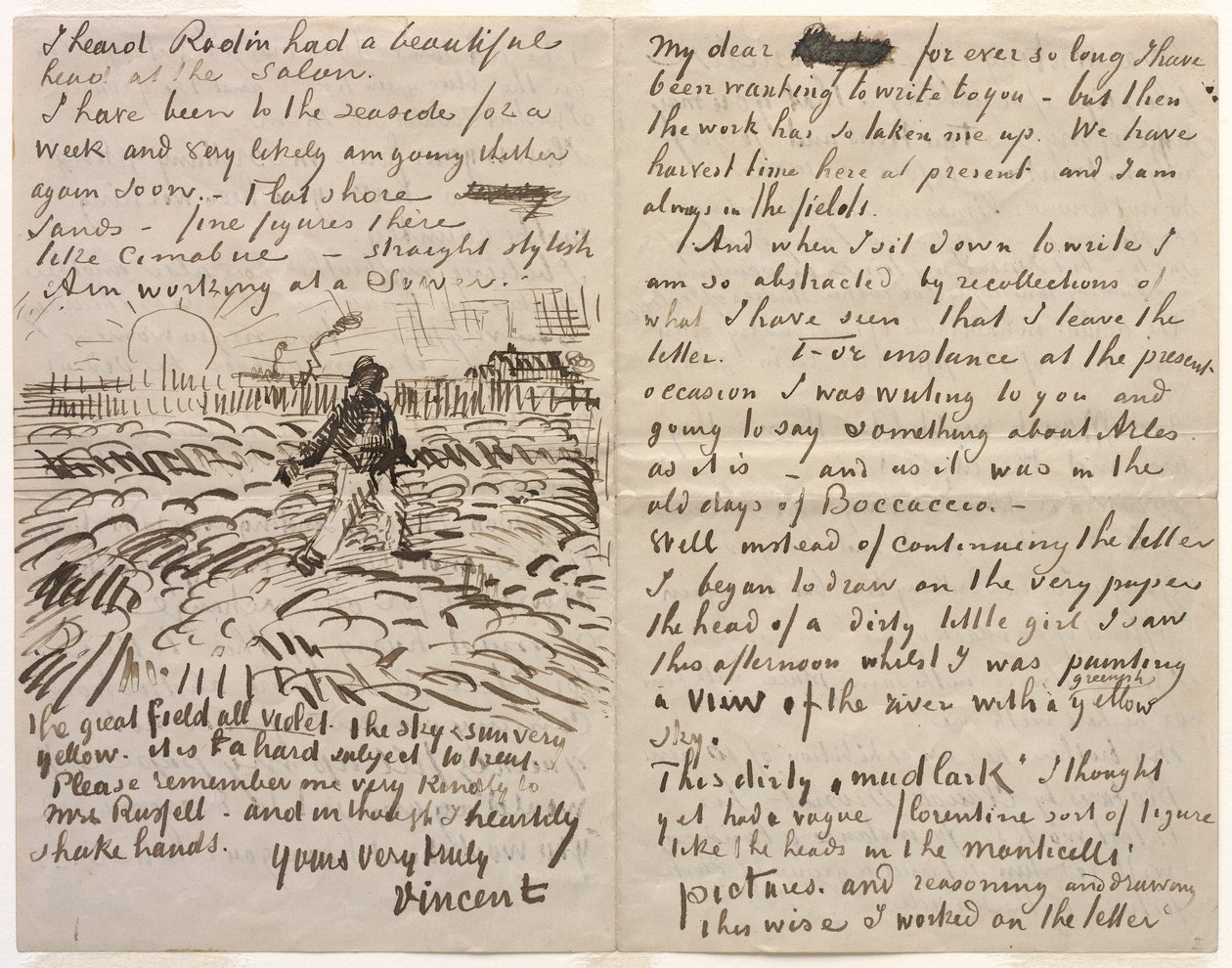 List do Johna Petera Russella autorstwa Vincent van Gogh