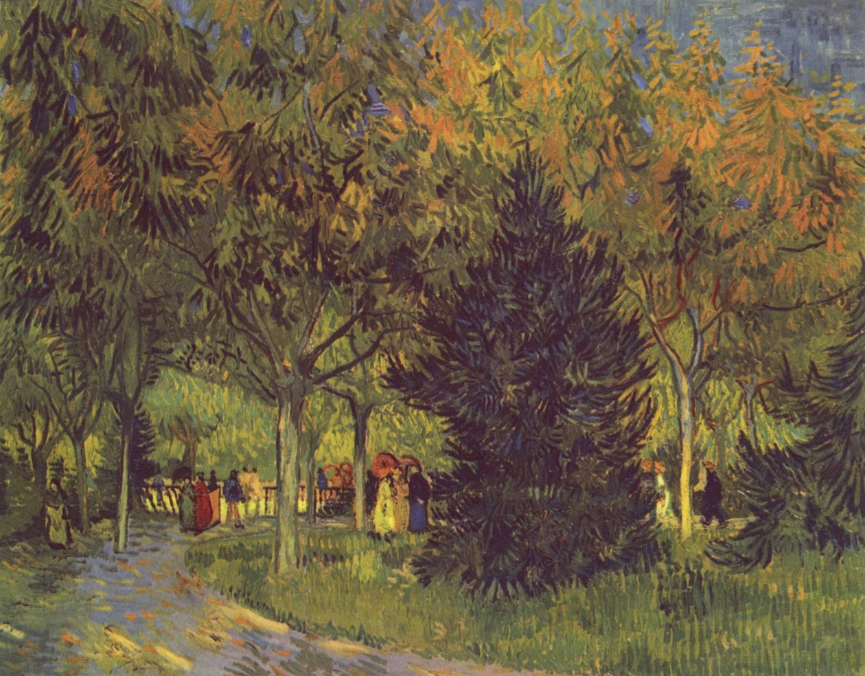 Aleja w parku autorstwa Vincent van Gogh