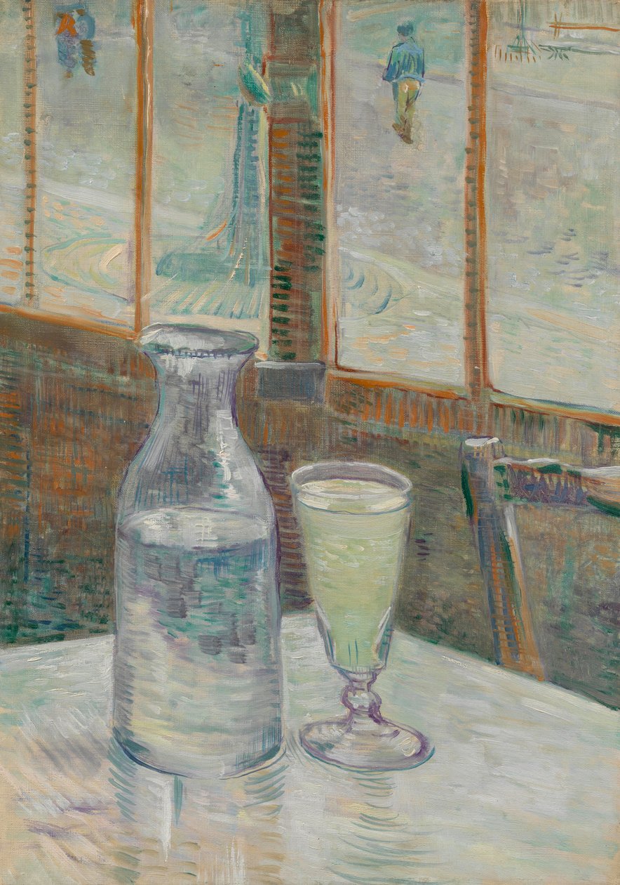 Stolik kawiarniany z absyntem autorstwa Vincent van Gogh
