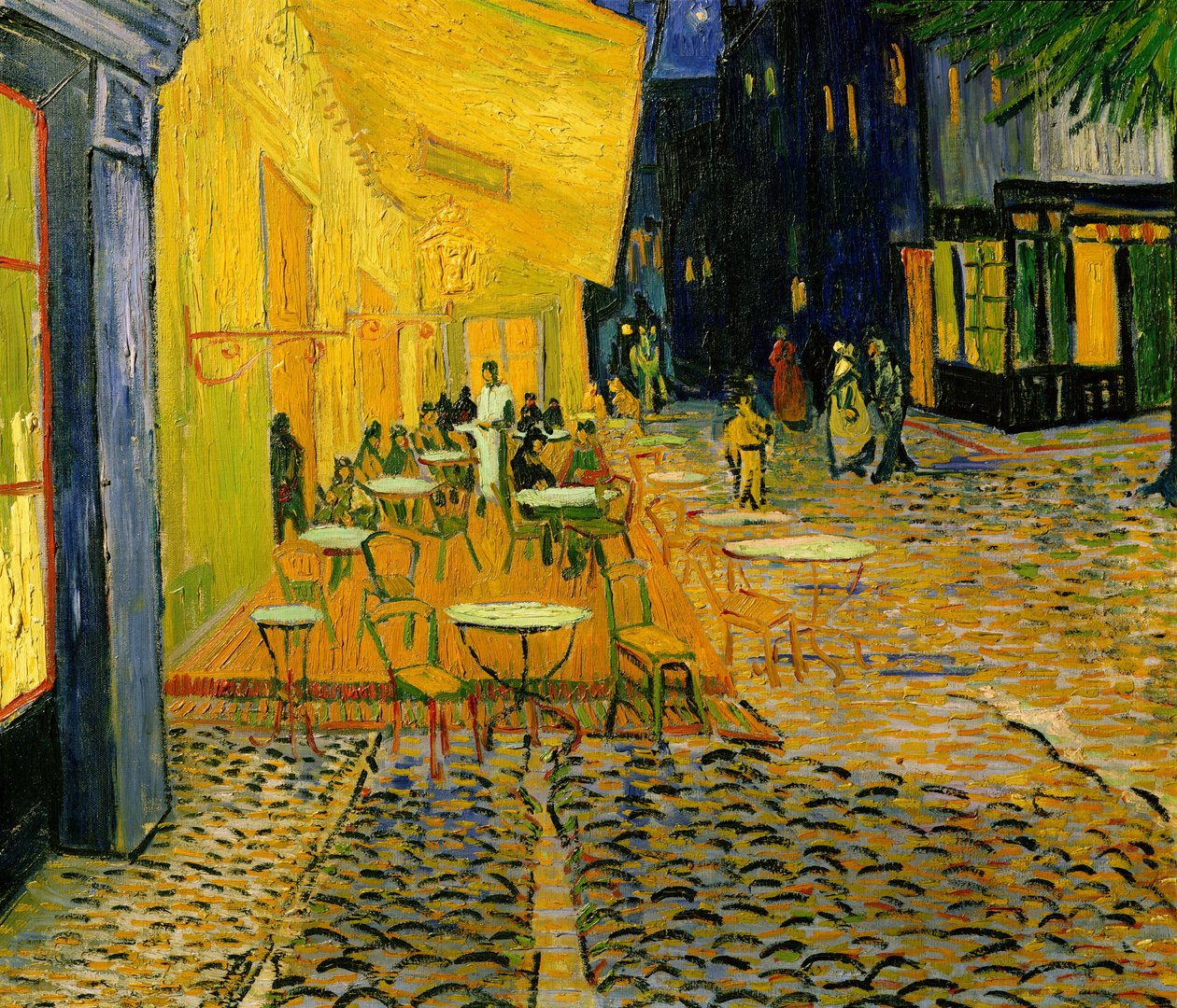 Taras kawiarni, Place du Forum, Arles, 1888 olej na płótnie, detal z 192281 autorstwa Vincent van Gogh