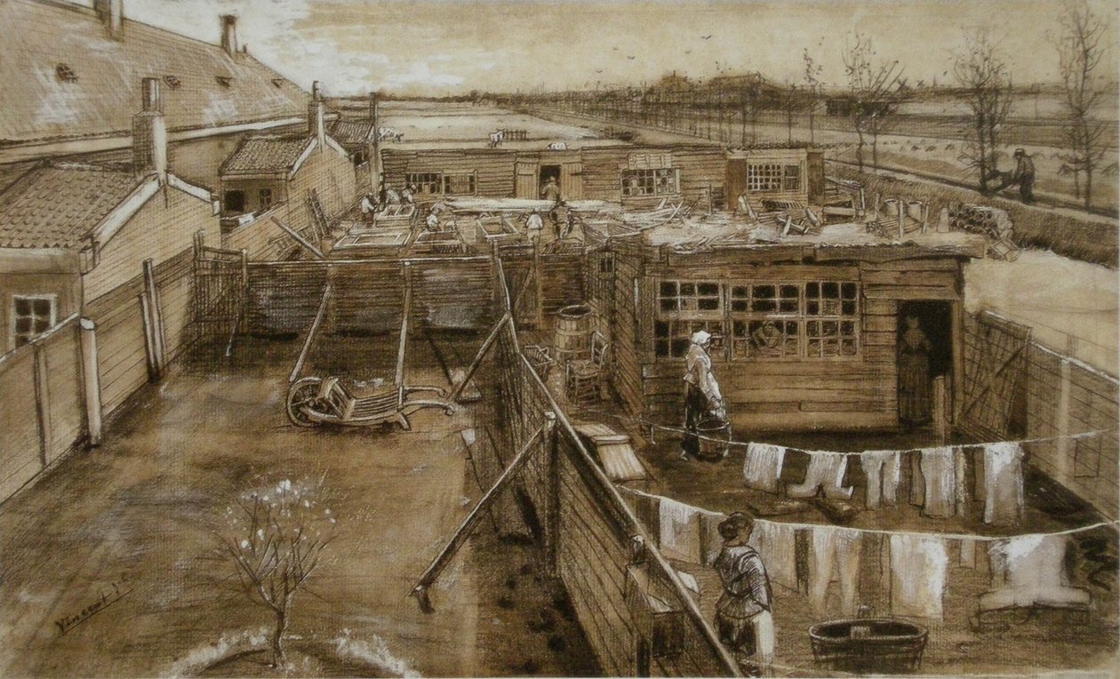 Stolarz i pralnia F 939 JH 150 autorstwa Vincent van Gogh