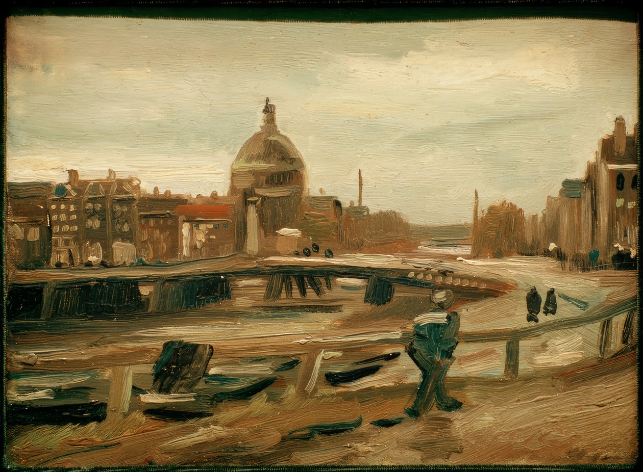 Singel w Amsterdamie autorstwa Vincent van Gogh