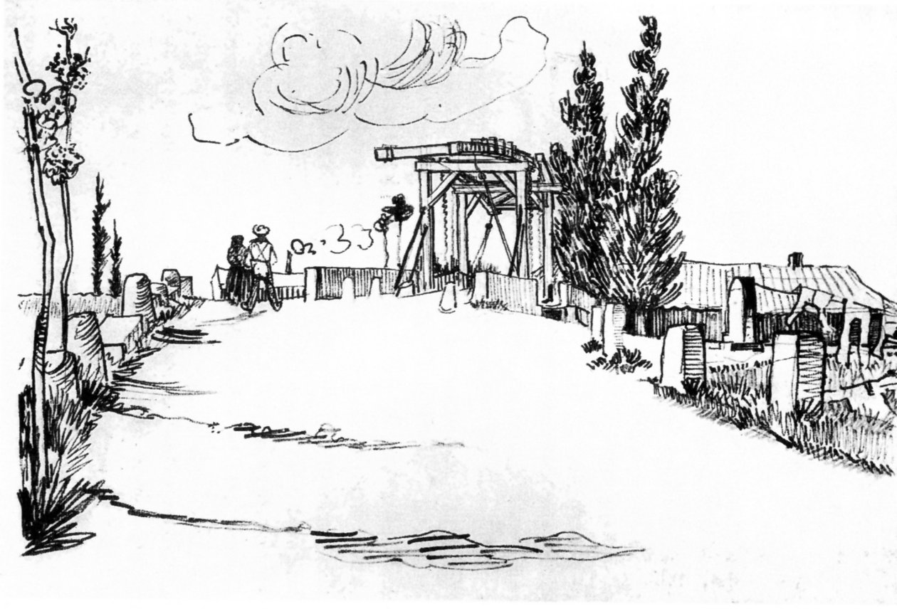 Most Langlois w pobliżu Arles (most zwodzony) autorstwa Vincent van Gogh