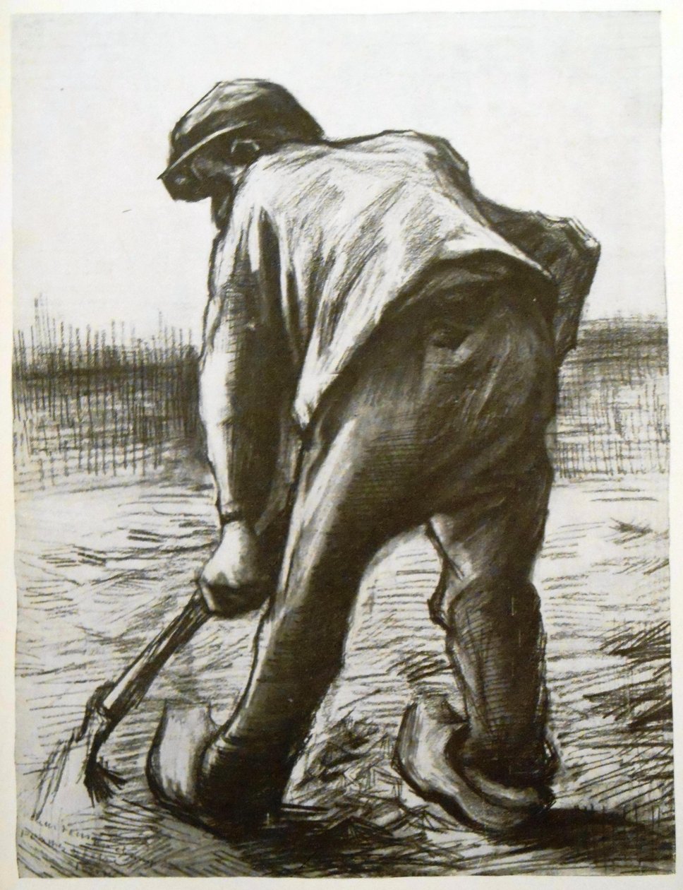 Chłop kopiący, widziany od tyłu autorstwa Vincent van Gogh