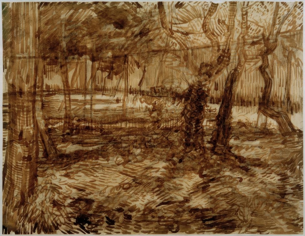 Narożnik w ogrodzie sanatorium autorstwa Vincent van Gogh