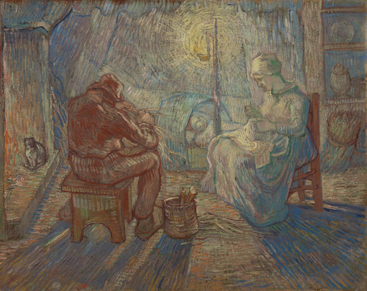 Wieczór (po kaszy jaglanej) autorstwa Vincent van Gogh