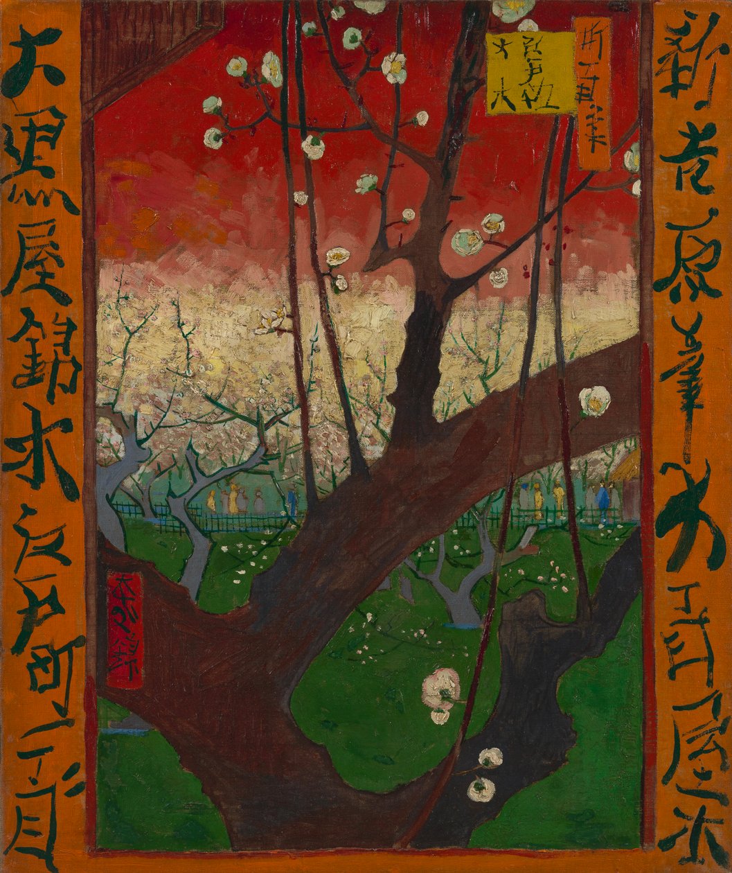 Kwitnący Sad Śliwkowy (po Hiroshige) autorstwa Vincent van Gogh