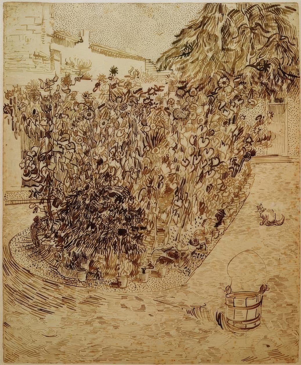 Ogród łaźni autorstwa Vincent van Gogh