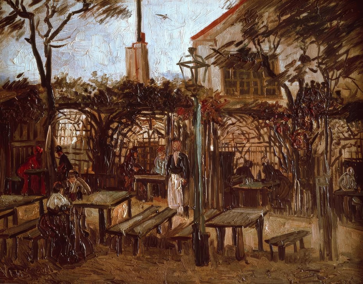 Bar ogrodowy La Guinguette na Montmartre autorstwa Vincent van Gogh