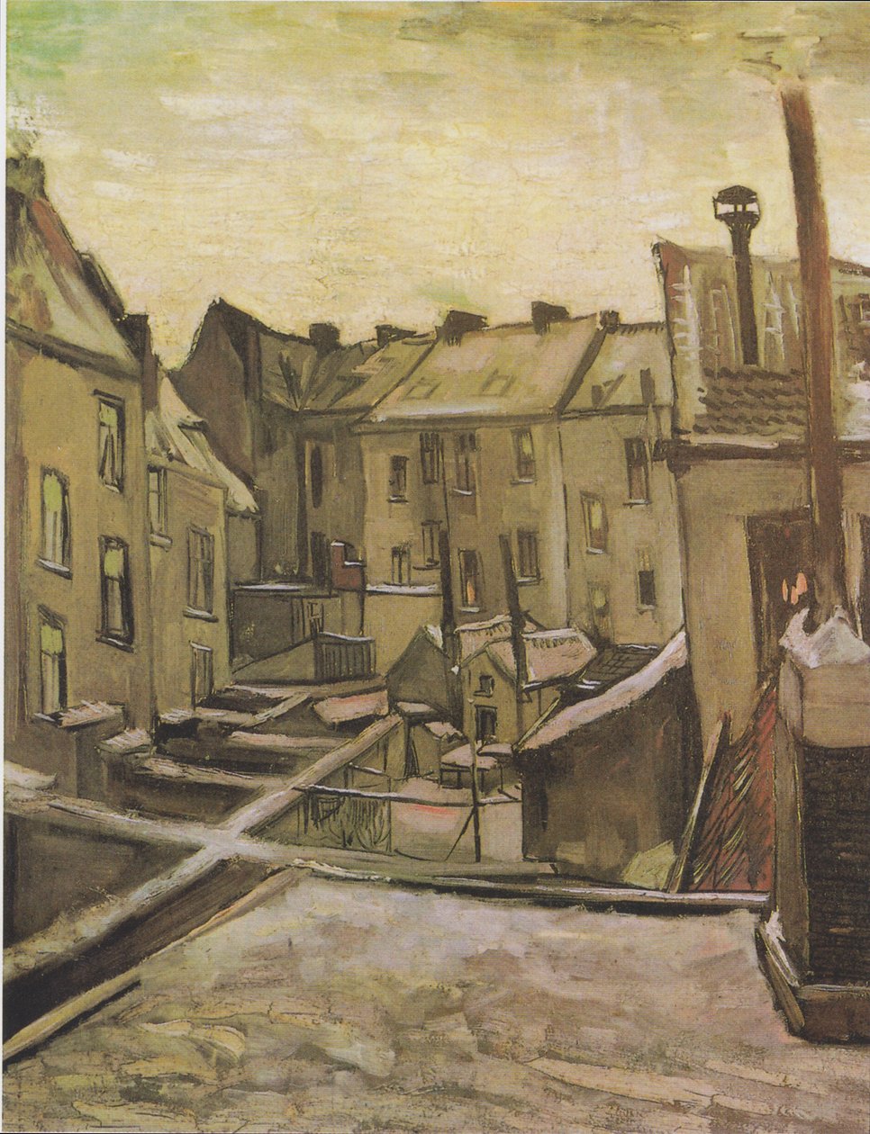 Podwórka w Antwerpii w śniegu autorstwa Vincent van Gogh