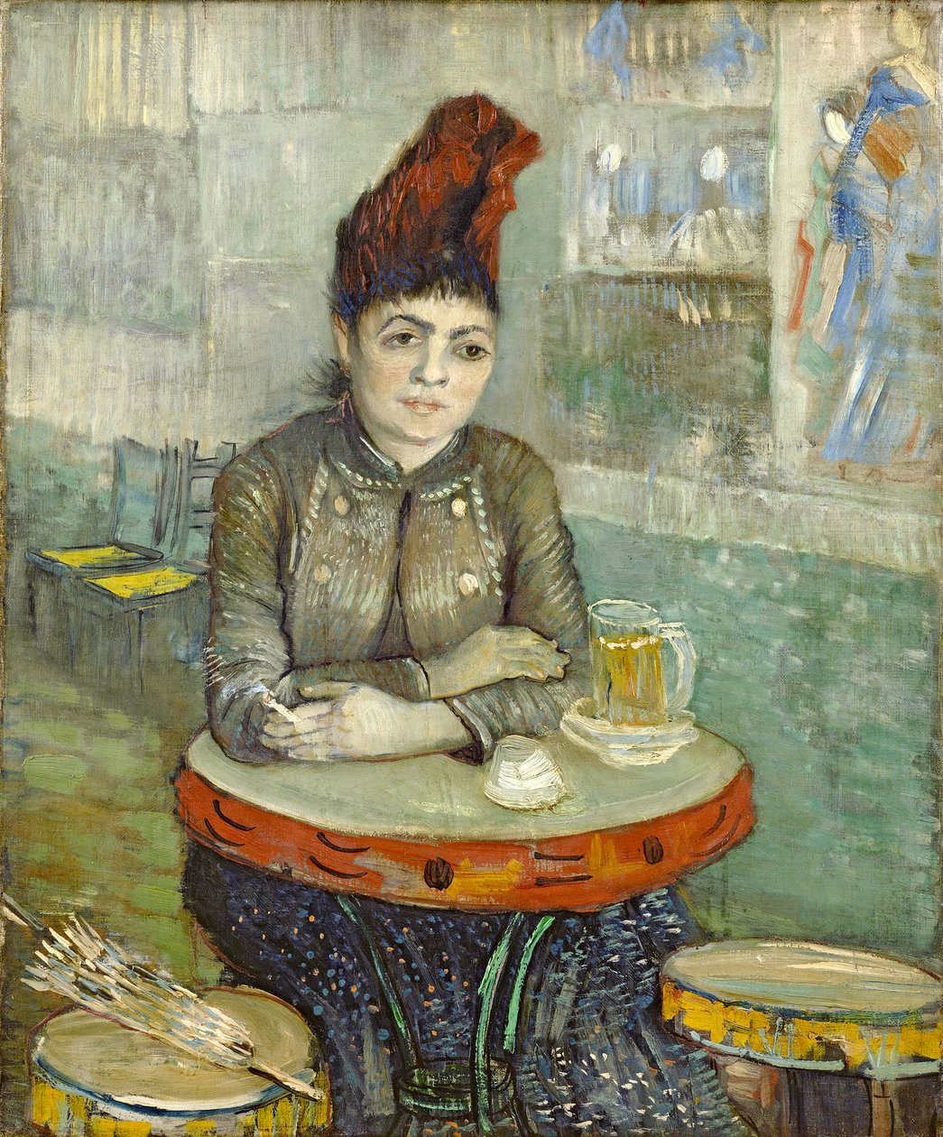 W kawiarni: Agostina Segatori w Le tambourin autorstwa Vincent van Gogh