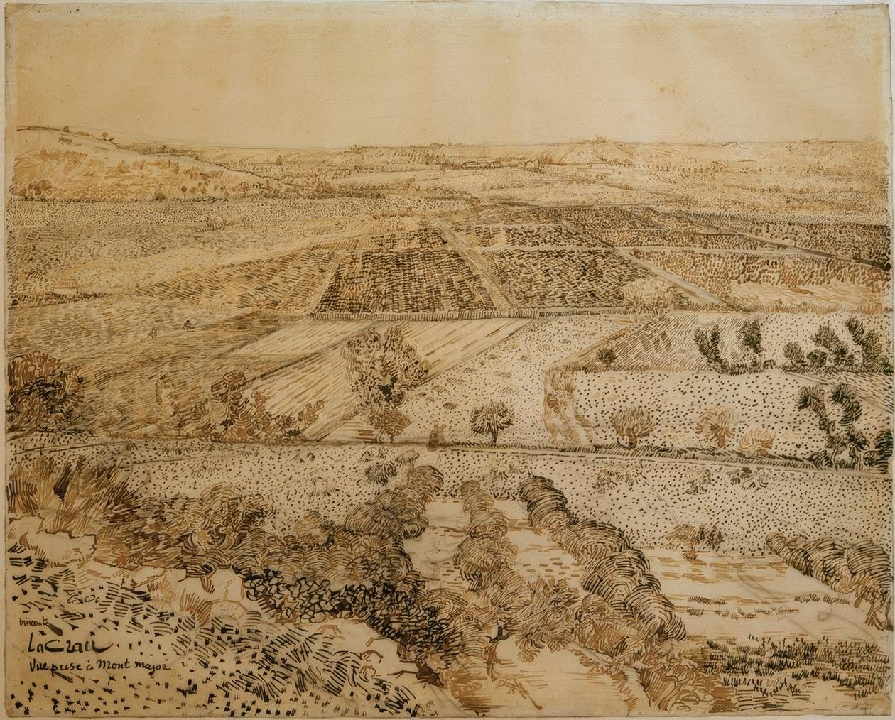 La Crau widziana z Montmajour autorstwa Vincent van Gogh