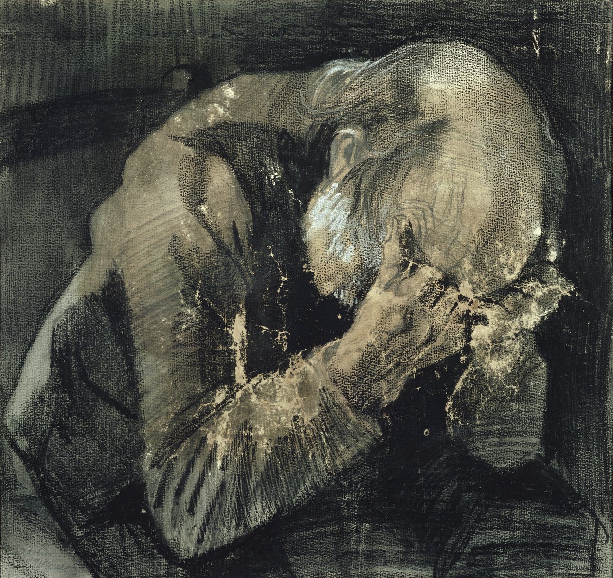 Człowiek z głową w dłoniach autorstwa Vincent van Gogh