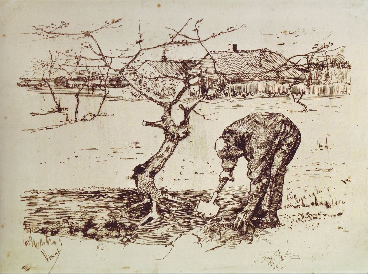 Stara kobieta widziana z tyłu autorstwa Vincent van Gogh