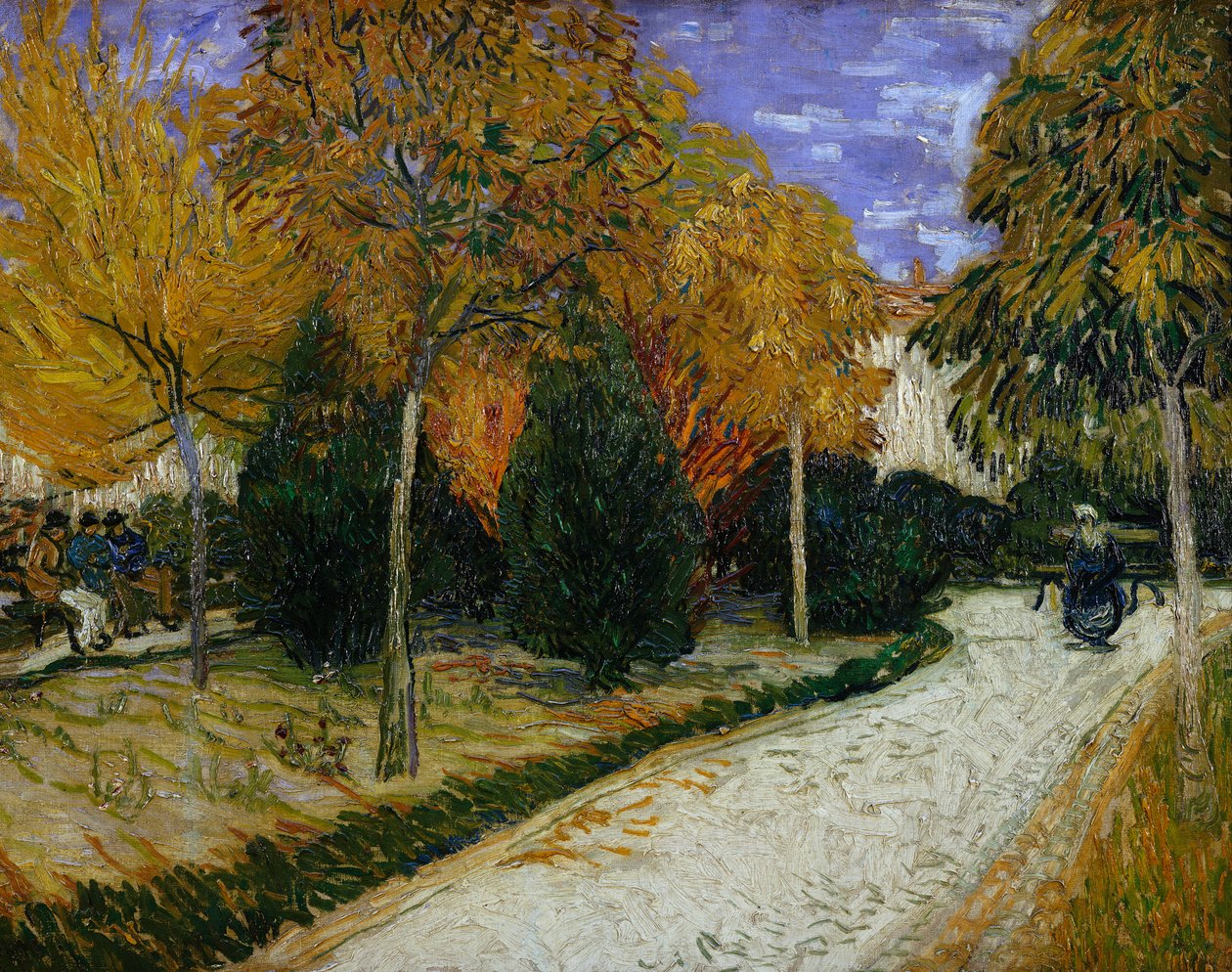Ścieżka w parku w Arles, 1888 autorstwa Vincent van Gogh