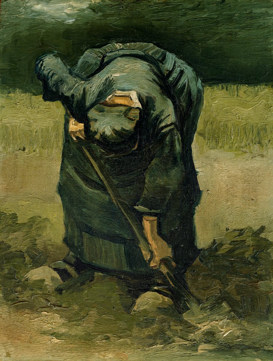 Chłopka kopiąca, 1885 autorstwa Vincent van Gogh