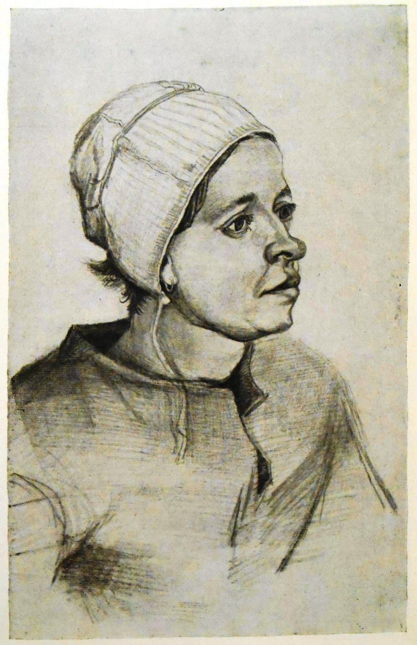 Chłopka z gładką, białą czapką autorstwa Vincent van Gogh