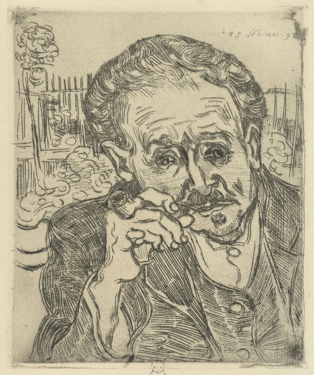 Portret dr Gacheta, 1890 autorstwa Vincent van Gogh
