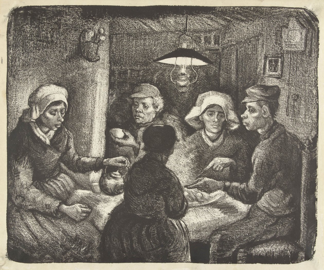 Zjadacze ziemniaków, 1885 autorstwa Vincent van Gogh