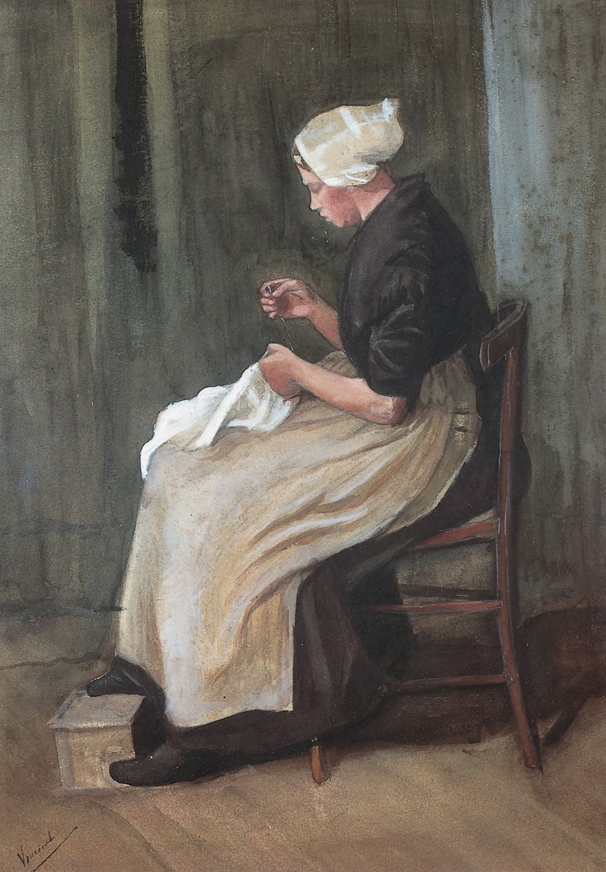 Scheveningen Kobieta szyjąca autorstwa Vincent van Gogh