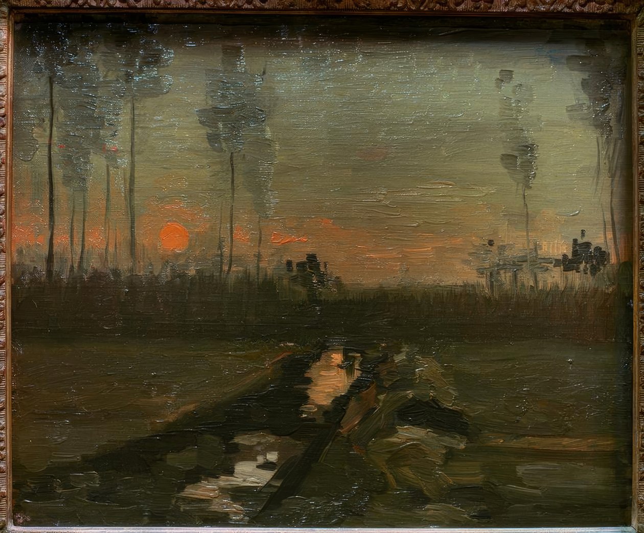 zachód słońca autorstwa Vincent van Gogh