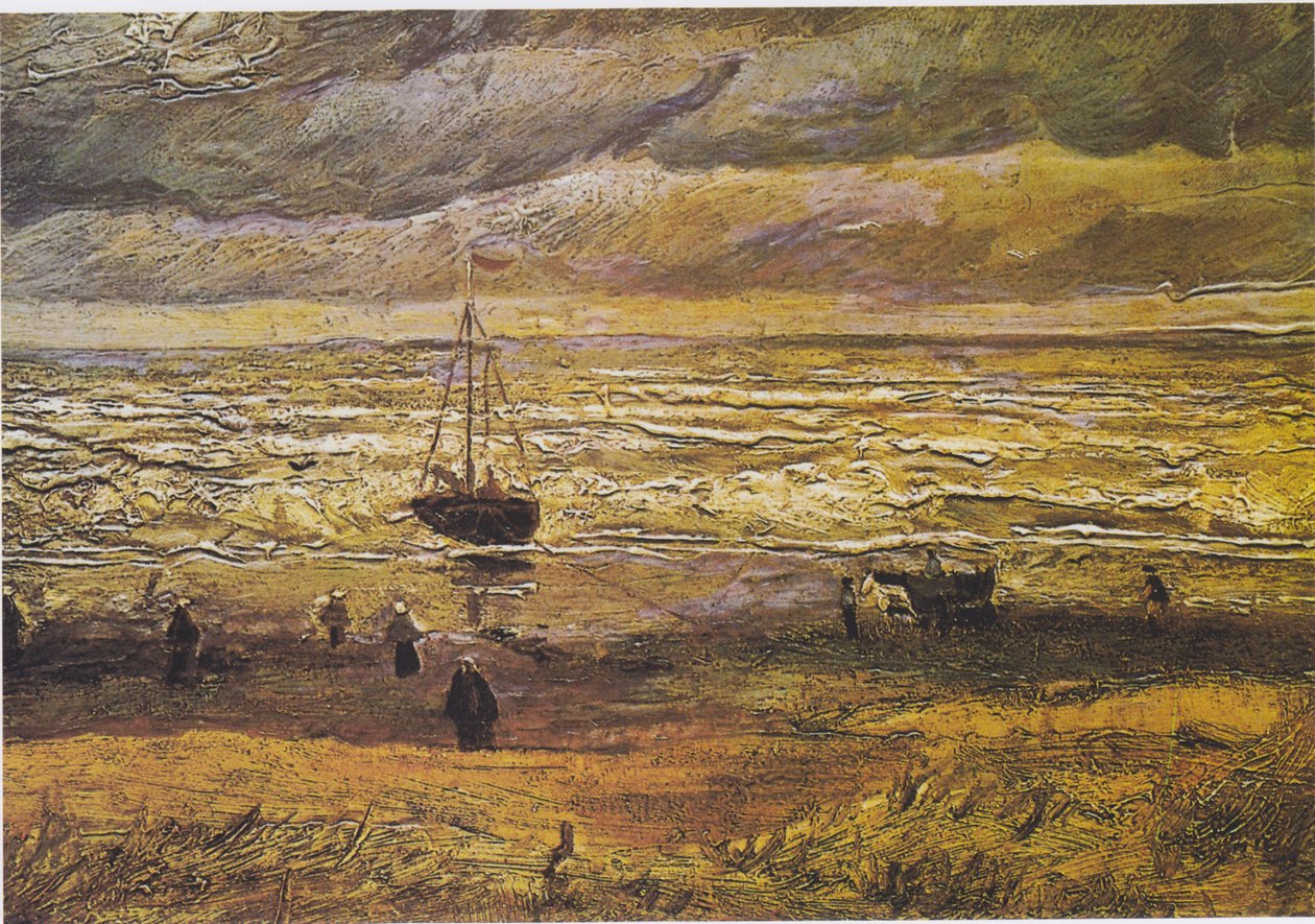 Plaża Scheveningen podczas sztormowej pogody autorstwa Vincent van Gogh