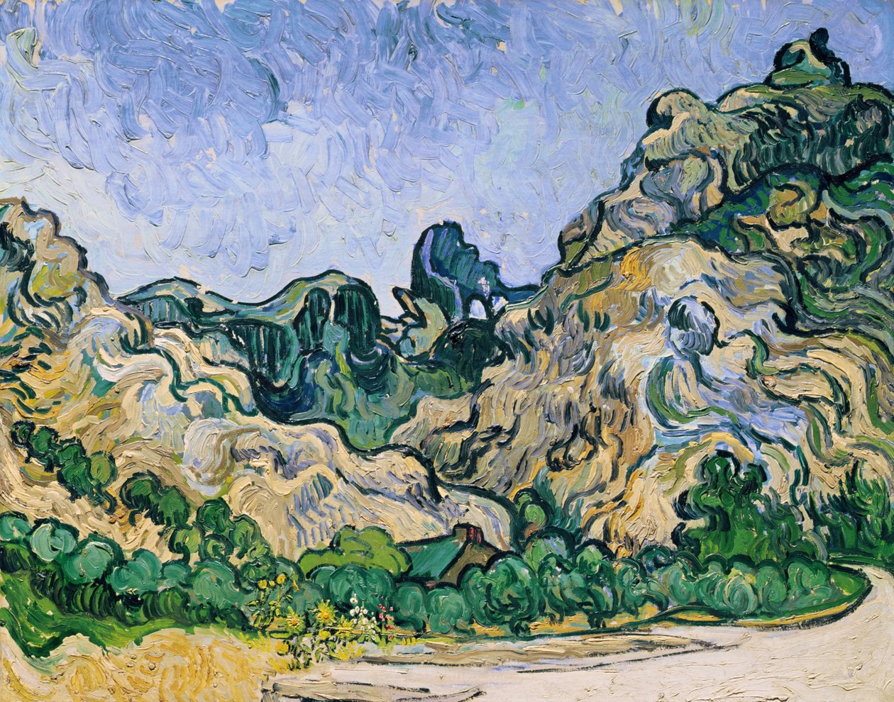 د الپیلس، 1889 پولی autorstwa Vincent van Gogh