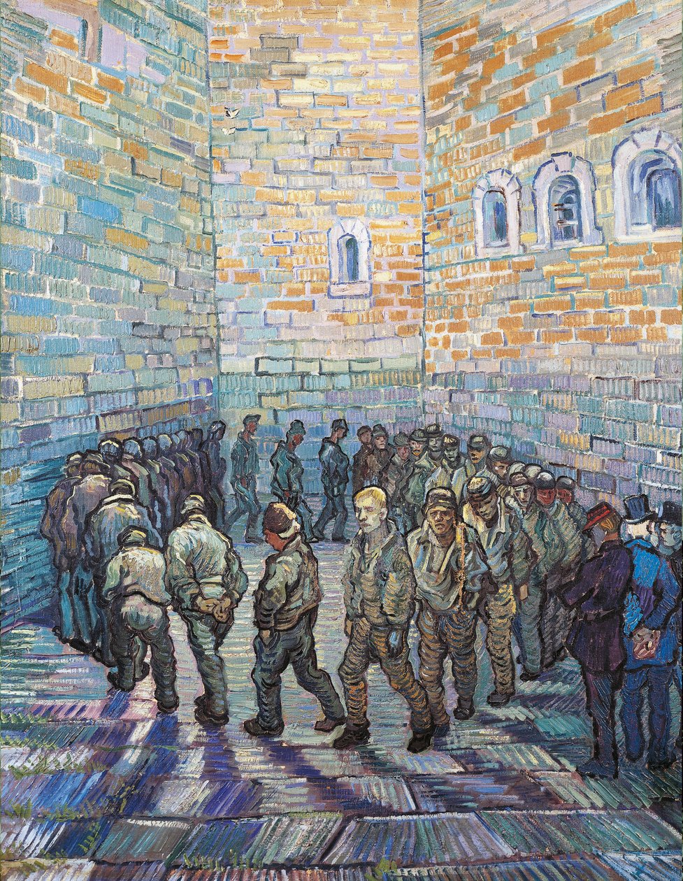 Plac ćwiczeń lub więzienie skazańców, 1890 autorstwa Vincent van Gogh