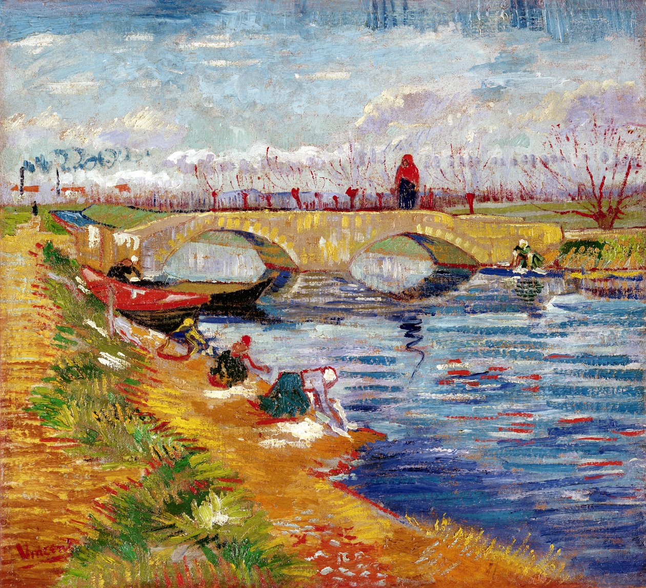 Most Gleize nad kanałem Vigneyret, niedaleko Arles autorstwa Vincent van Gogh