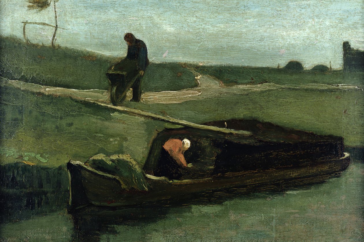 Torfowa łódź, 1883 autorstwa Vincent van Gogh