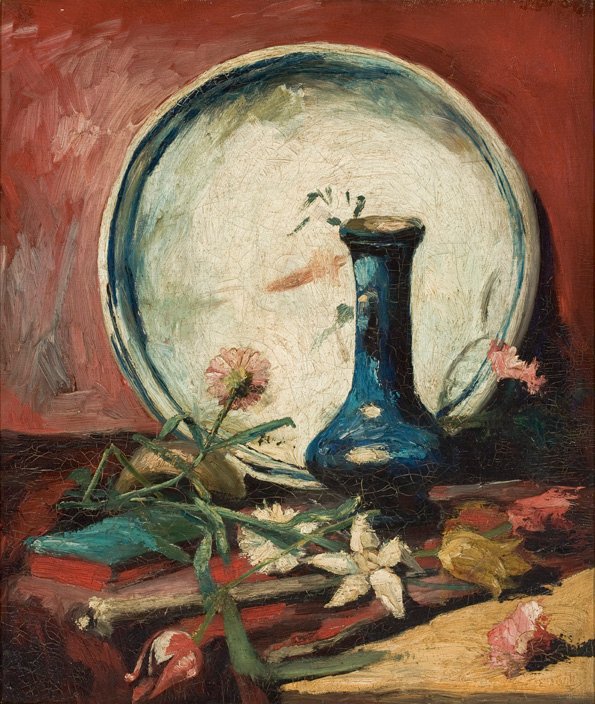 Wazon z chińskimi astrami i gladiolami autorstwa Vincent van Gogh
