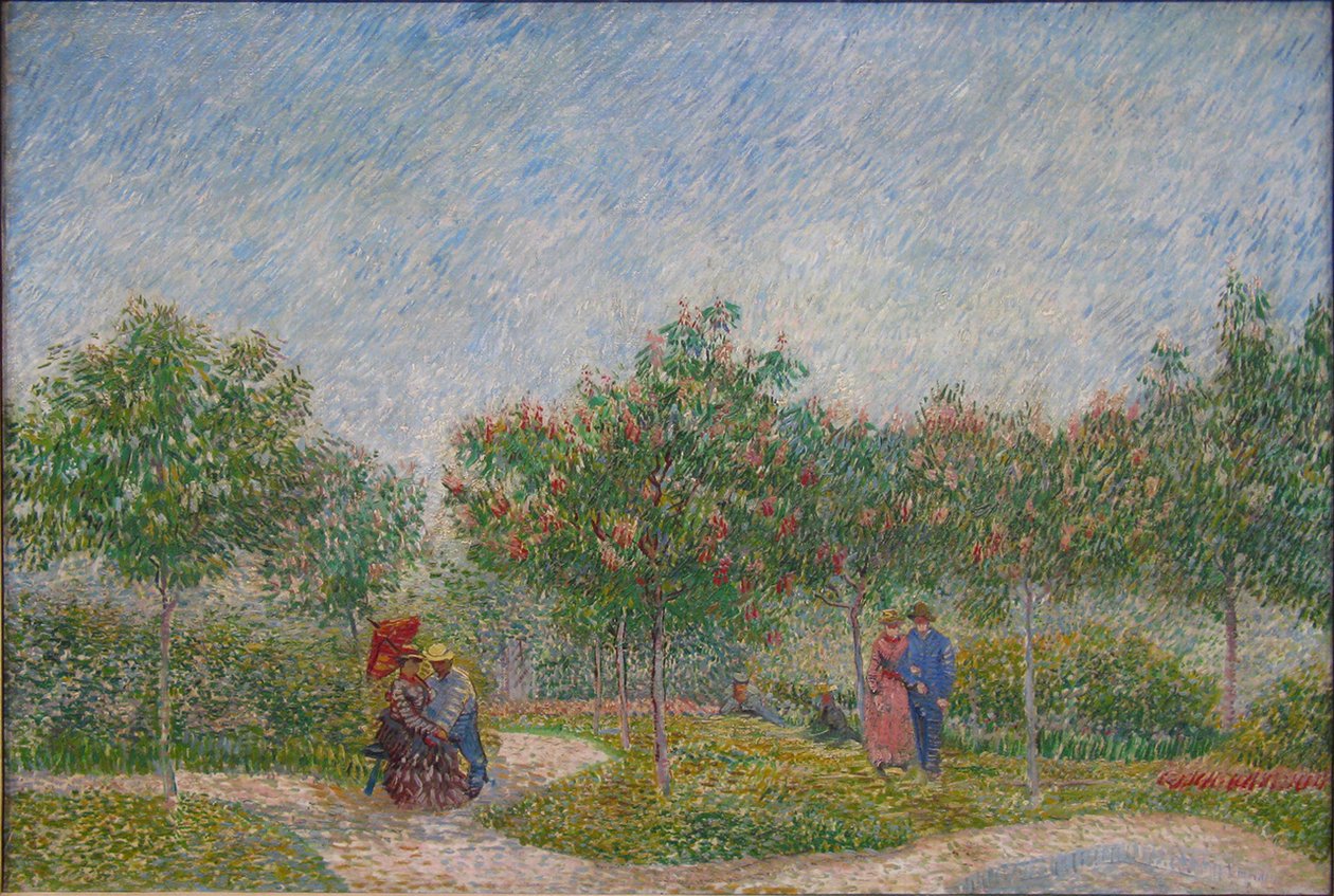 Zakochane pary w parku Voyer dArgenson w Asnières autorstwa Vincent van Gogh