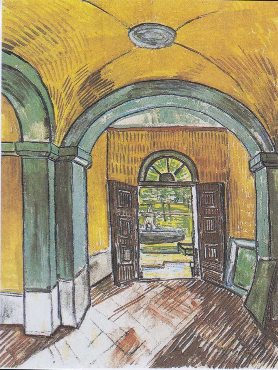 Portyk szpitala Saint-Paul autorstwa Vincent van Gogh