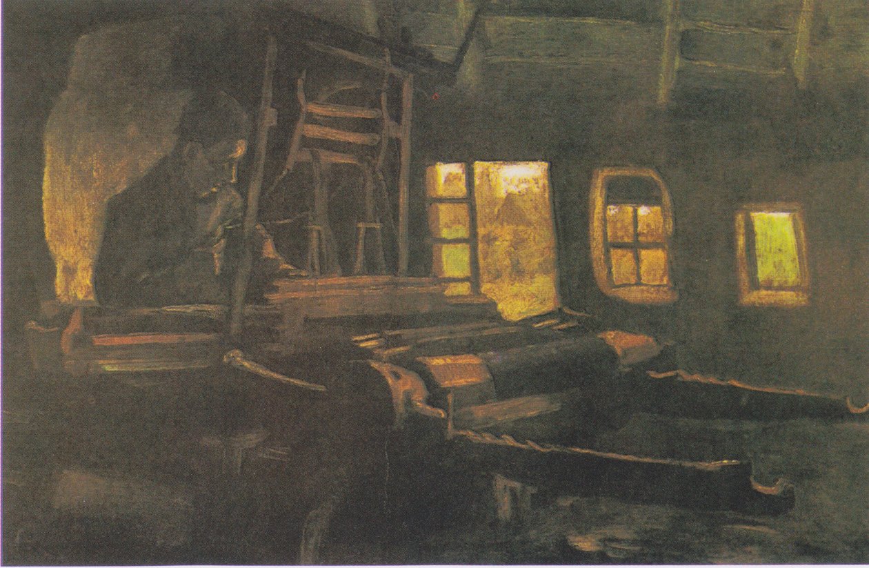 Weber w pokoju z trzema wąskimi oknami autorstwa Vincent van Gogh