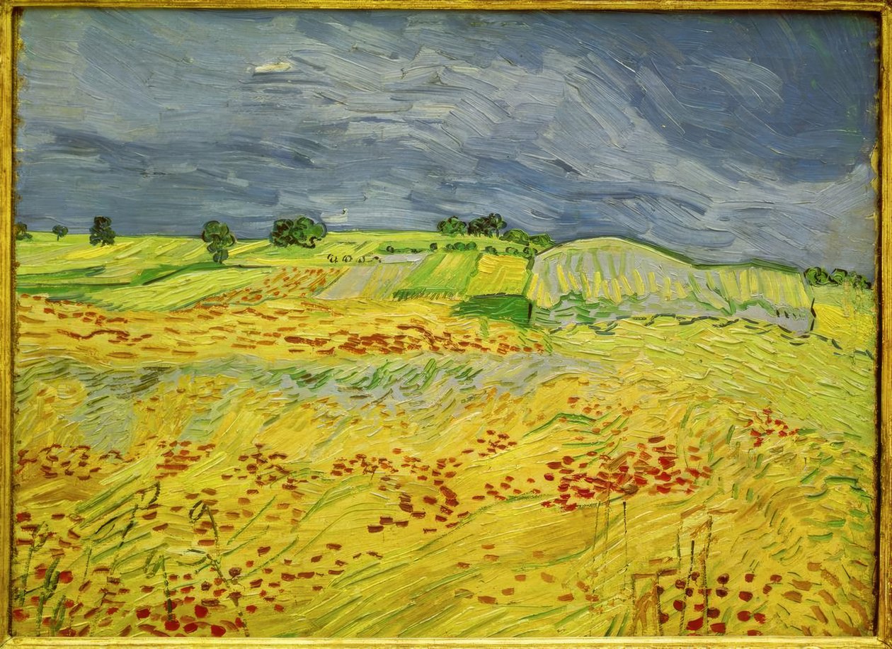 Pole pszenicy z burzowym niebem autorstwa Vincent van Gogh