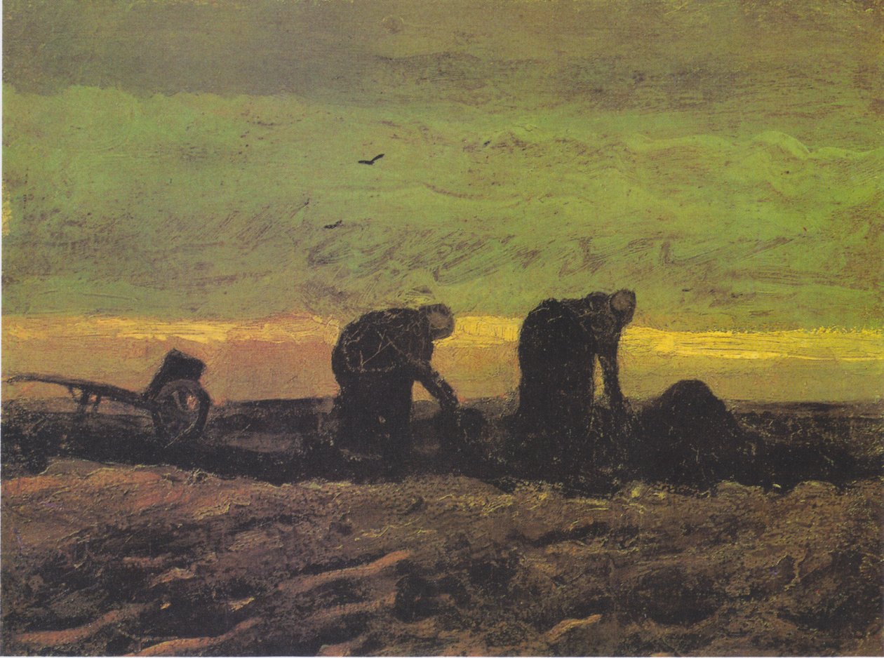 Dwie wieśniaczki tną torf autorstwa Vincent van Gogh