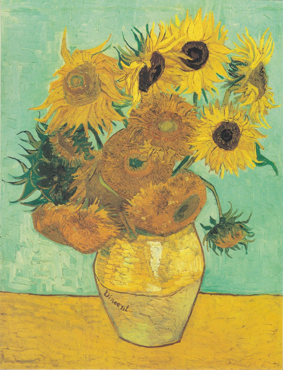 Dwanaście słoneczników w wazonie autorstwa Vincent van Gogh