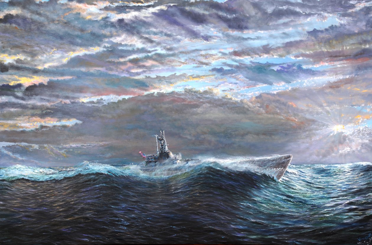 Wniebowstąpienie USS Puffer 10-17 października 1943, 2020 autorstwa Vincent Alexander Booth