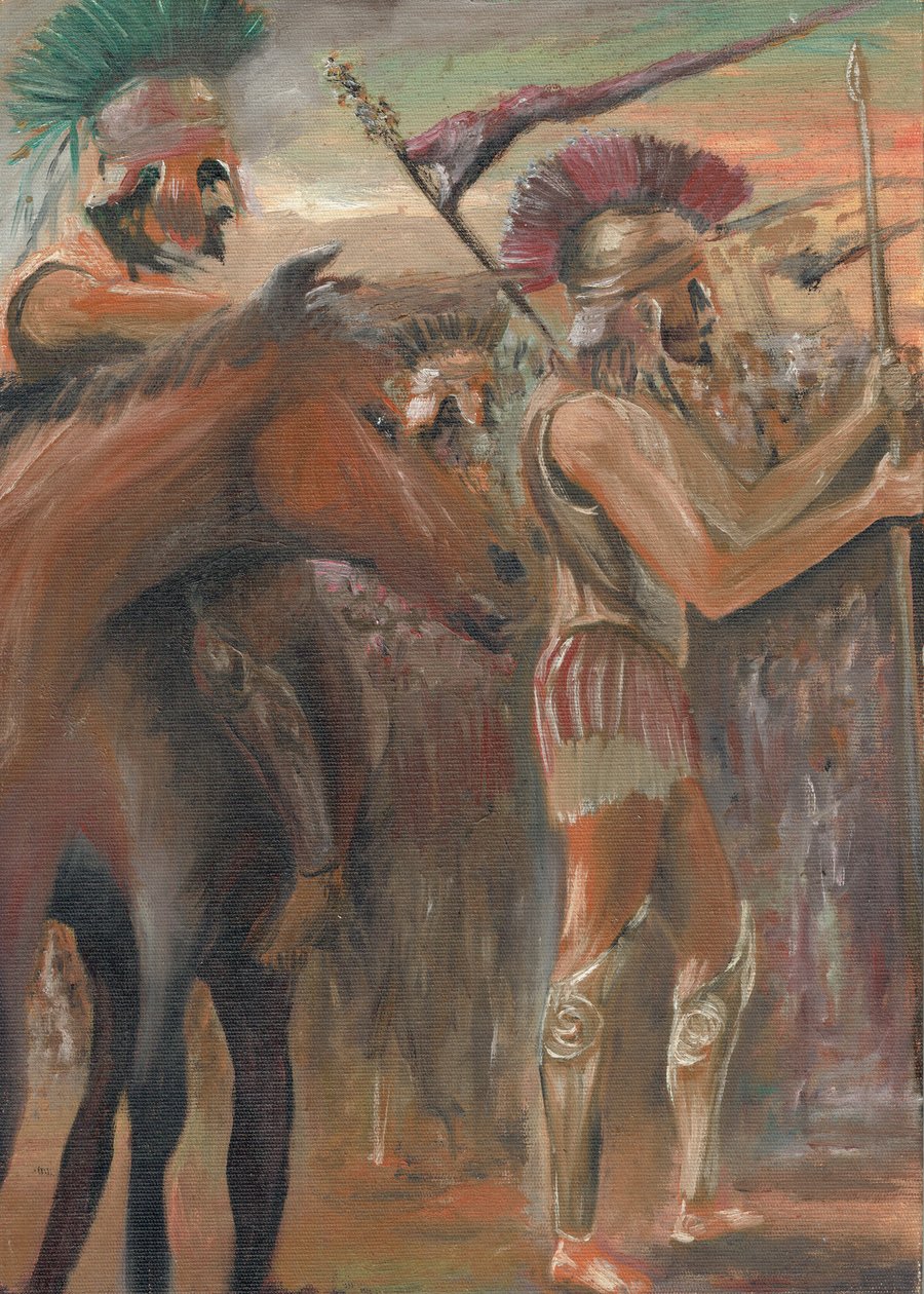 Konflikt, 1984, (akryl na płótnie) autorstwa Vincent Alexander Booth