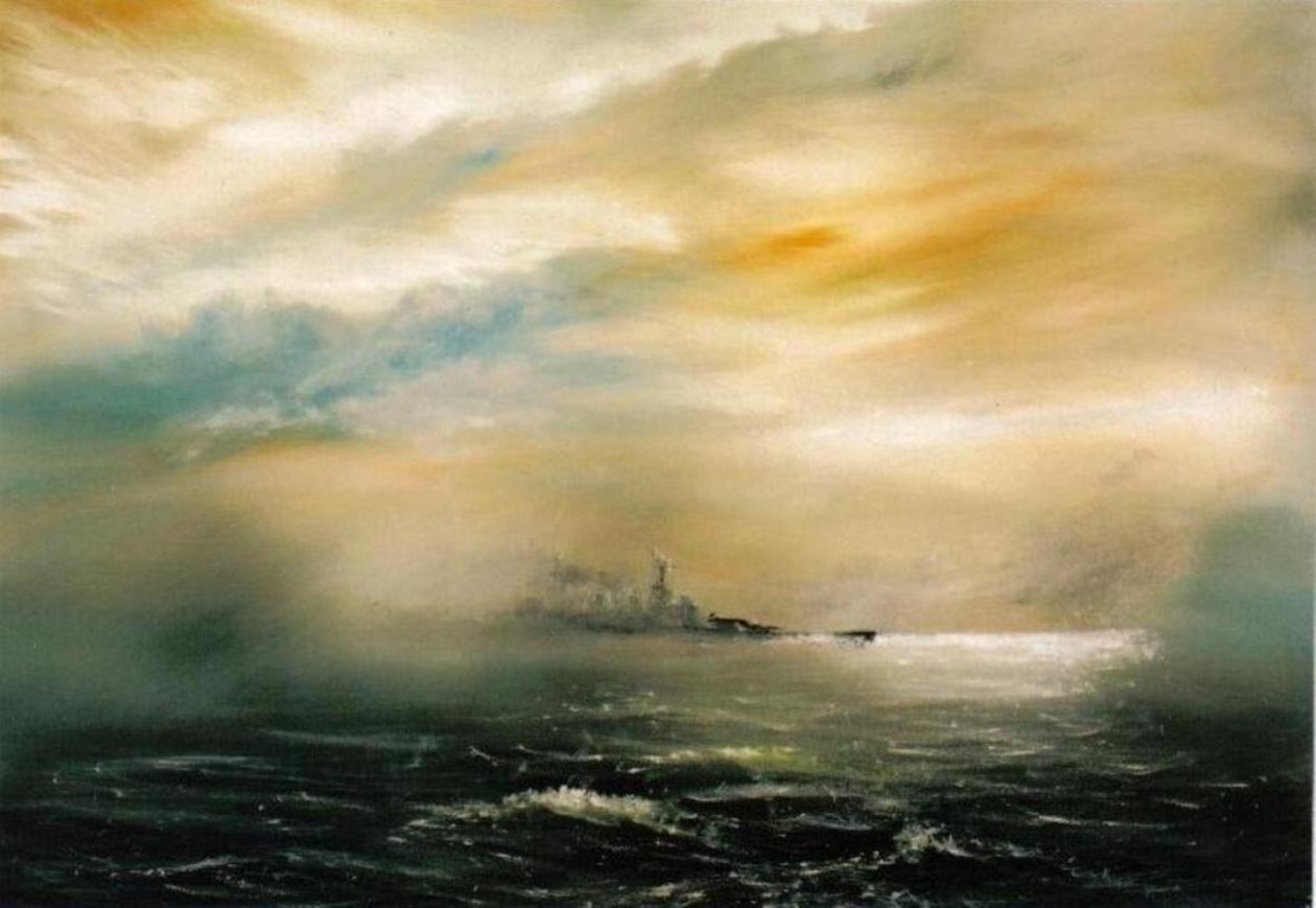 Świt przed świtem katastrofy HMS Hood 1941, 2012 autorstwa Vincent Alexander Booth