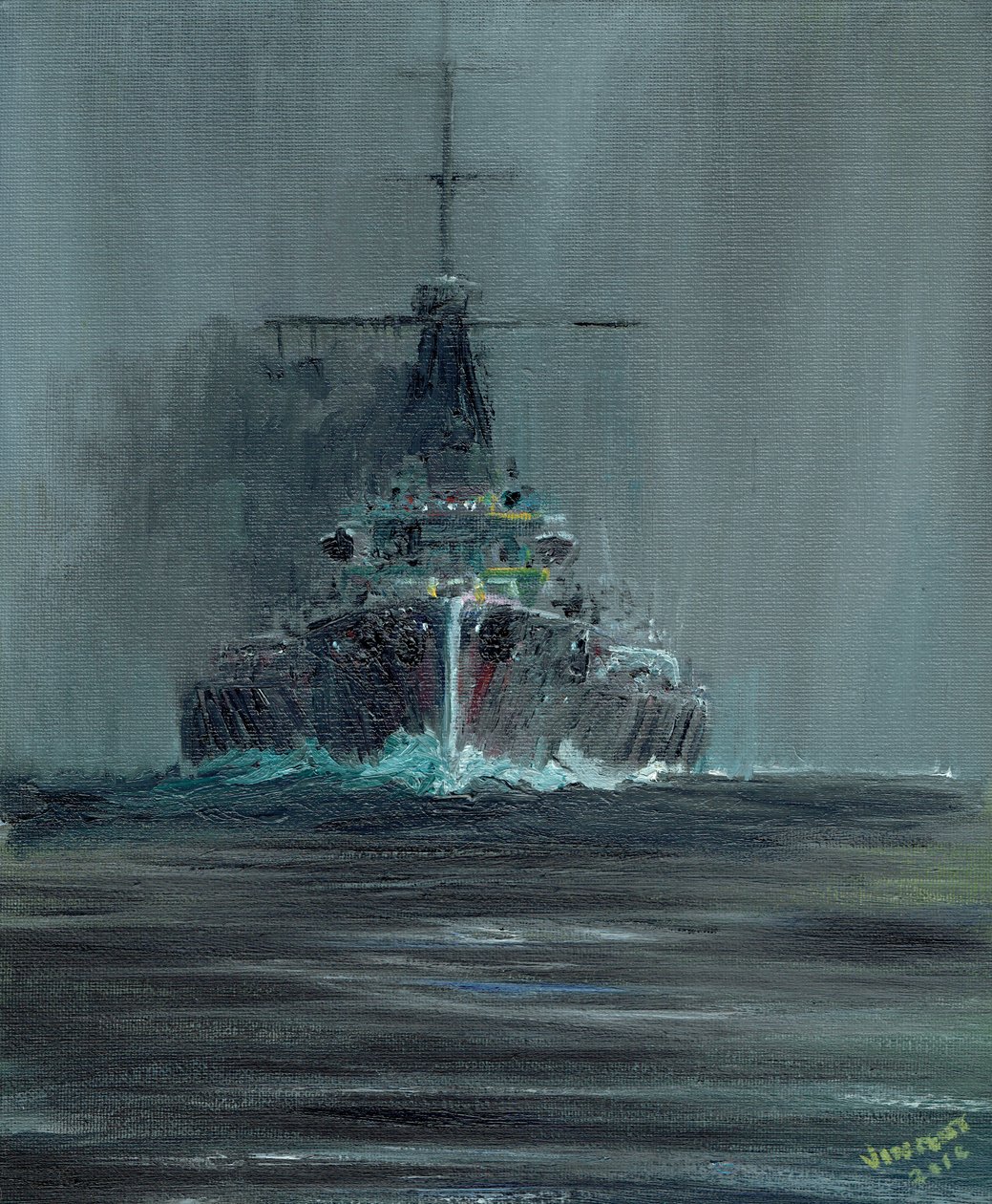 Dreadnought 1907, 2016, (olej na płótnie) autorstwa Vincent Alexander Booth