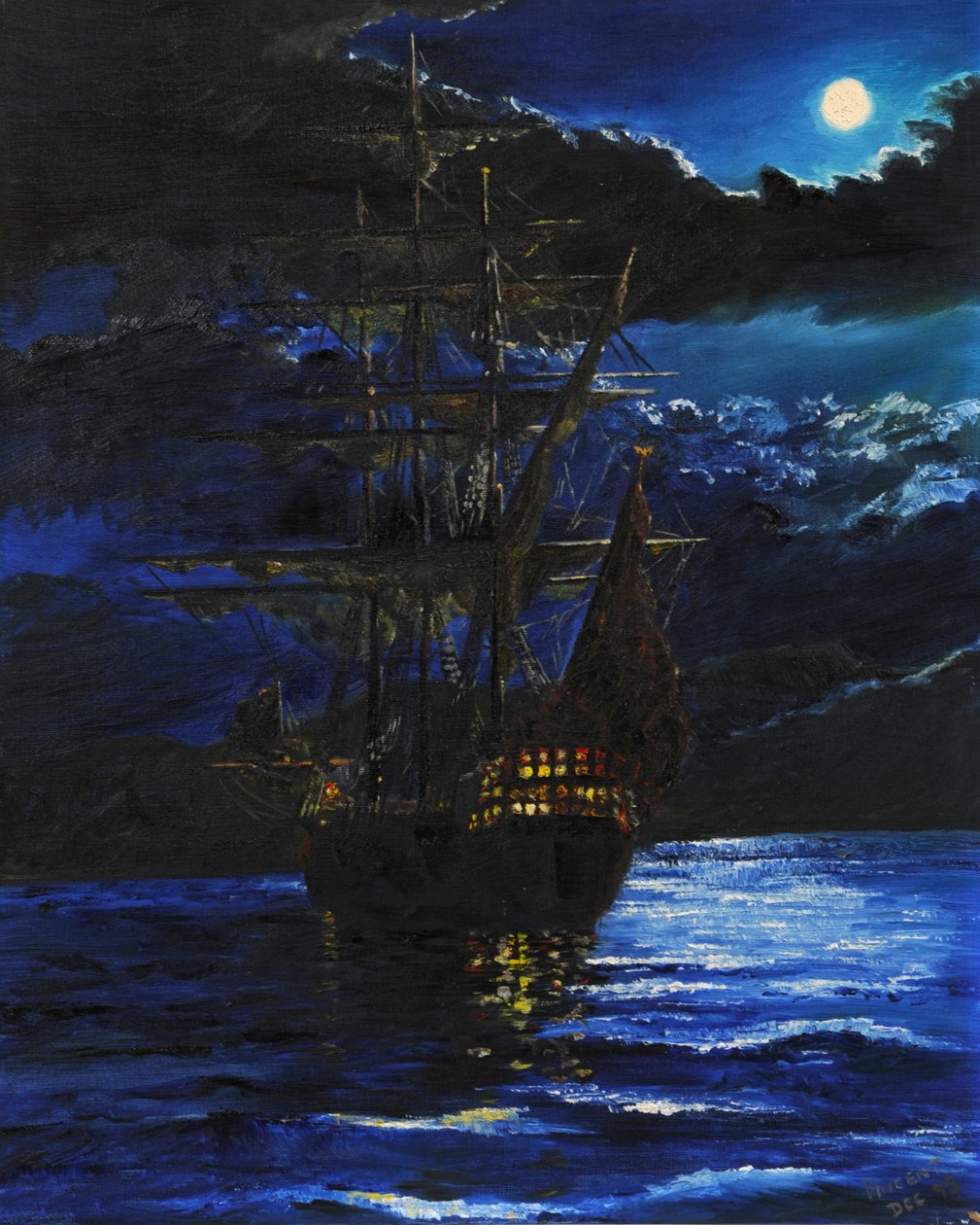 Galeon na kotwicy autorstwa Vincent Alexander Booth