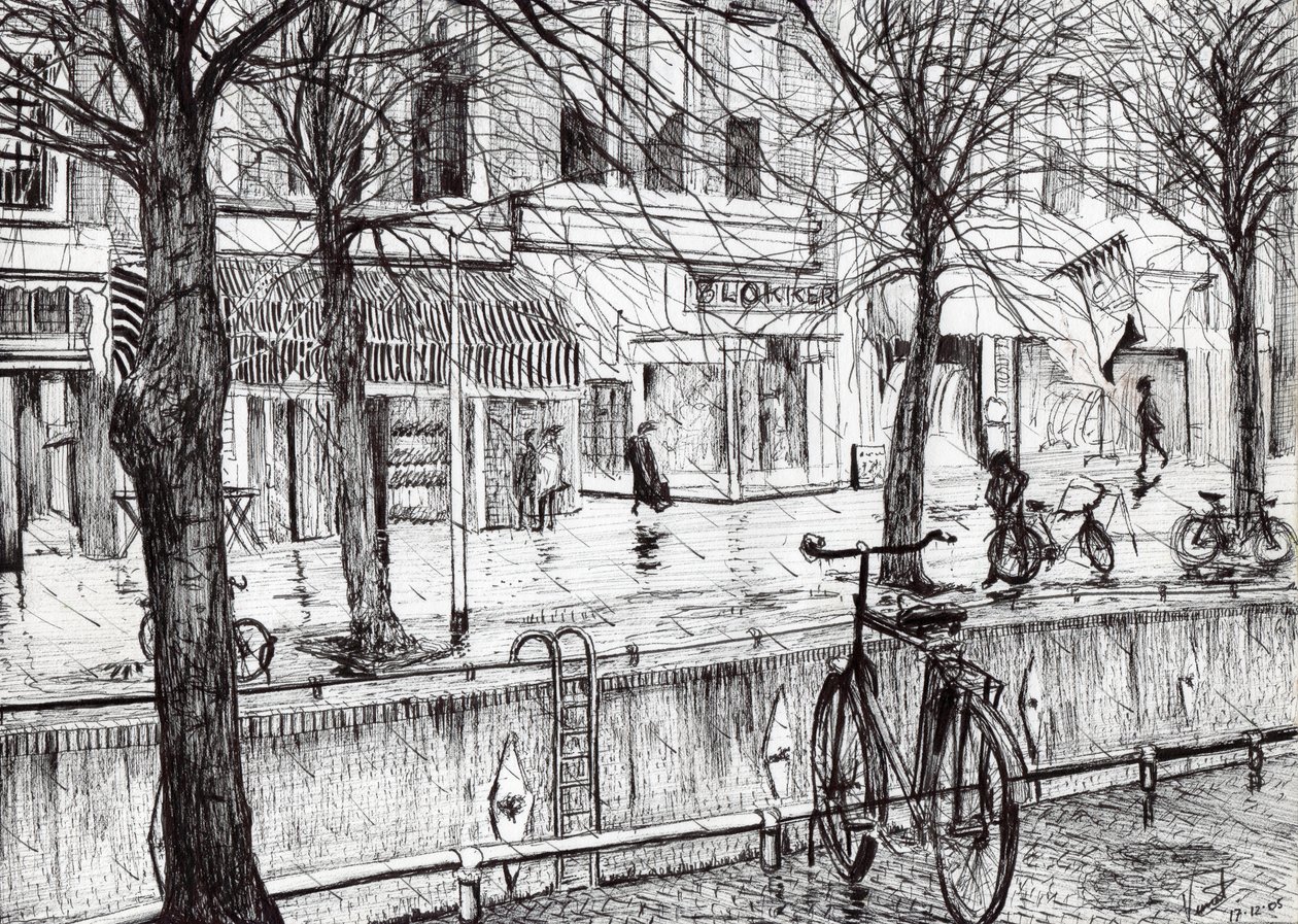 Harlingen Holland, 2005, (tusz na papierze) autorstwa Vincent Alexander Booth