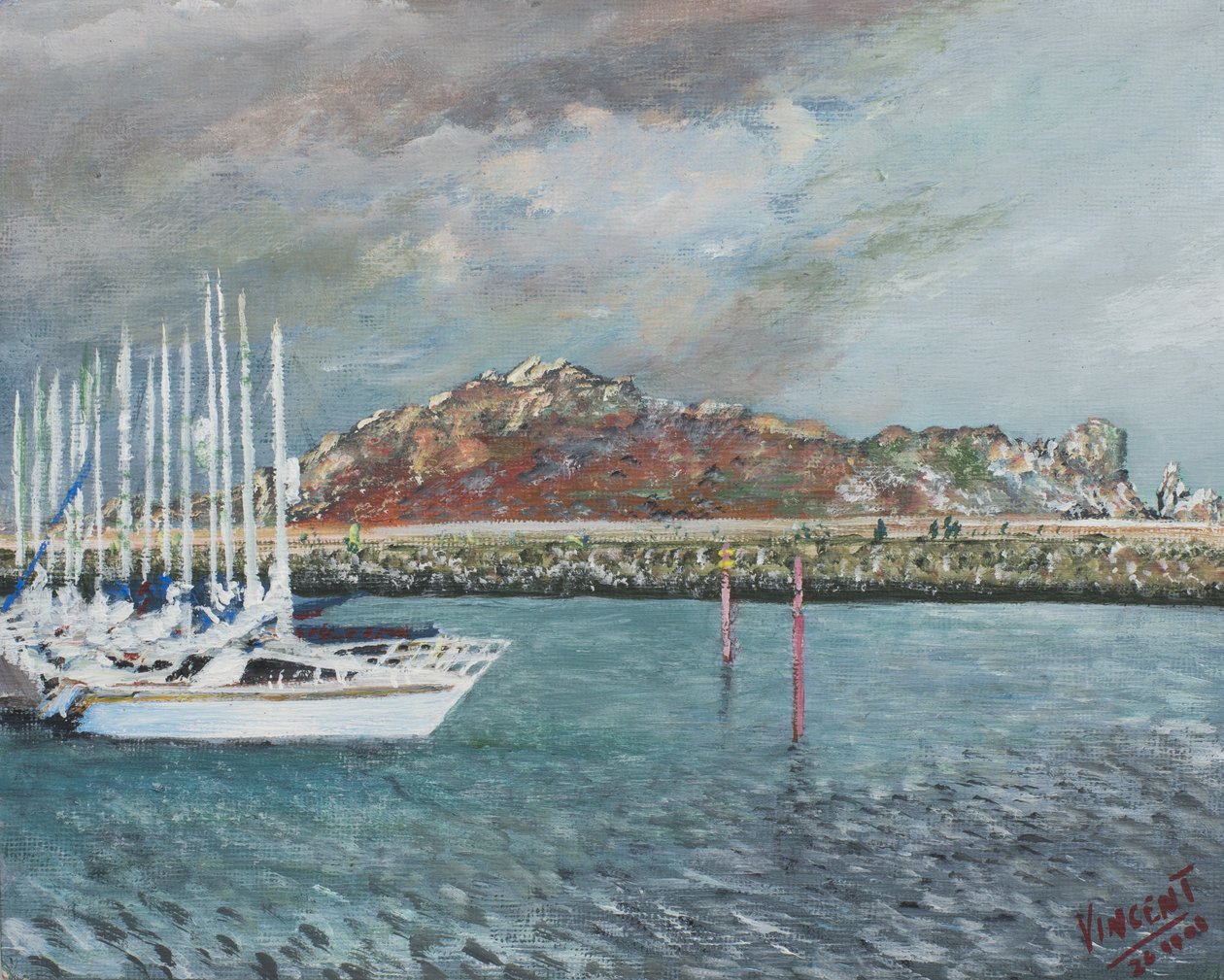 Howth, Irlandia, 2001, (akryl na płótnie) autorstwa Vincent Alexander Booth