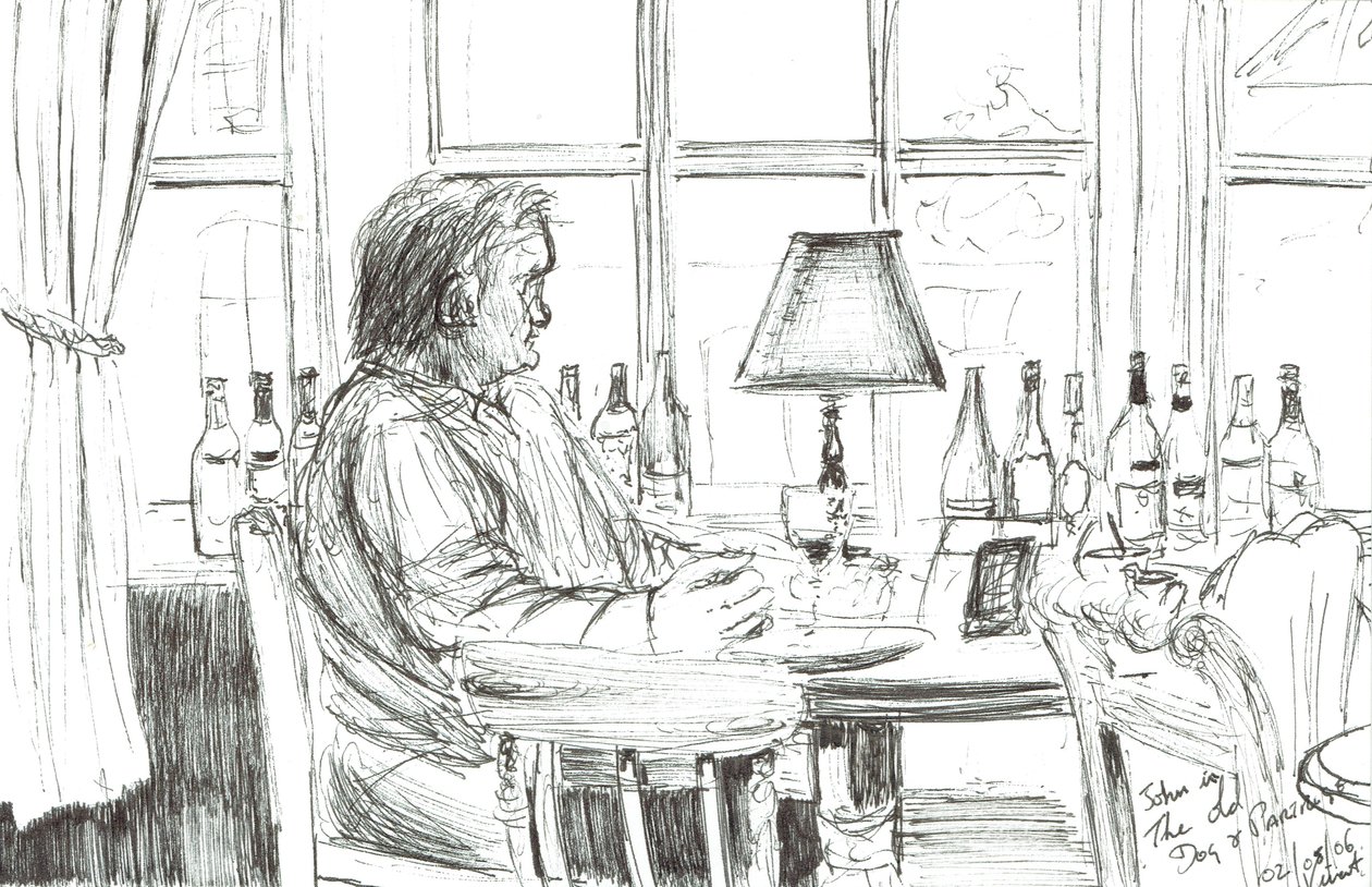 Mężczyzna w knajpie po posiłku, 2006 autorstwa Vincent Alexander Booth