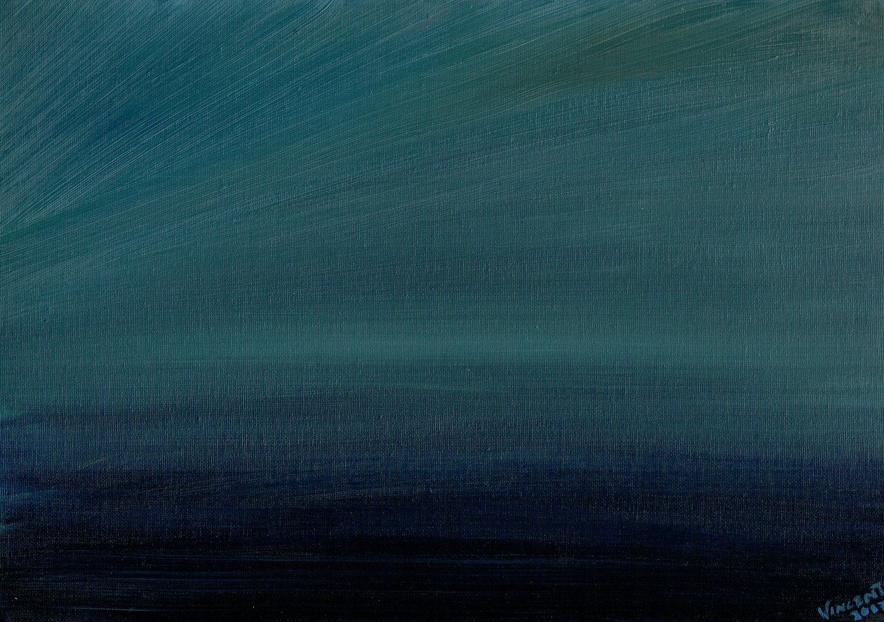 Zmierzch oceanu, 2017, (olej na płótnie) autorstwa Vincent Alexander Booth