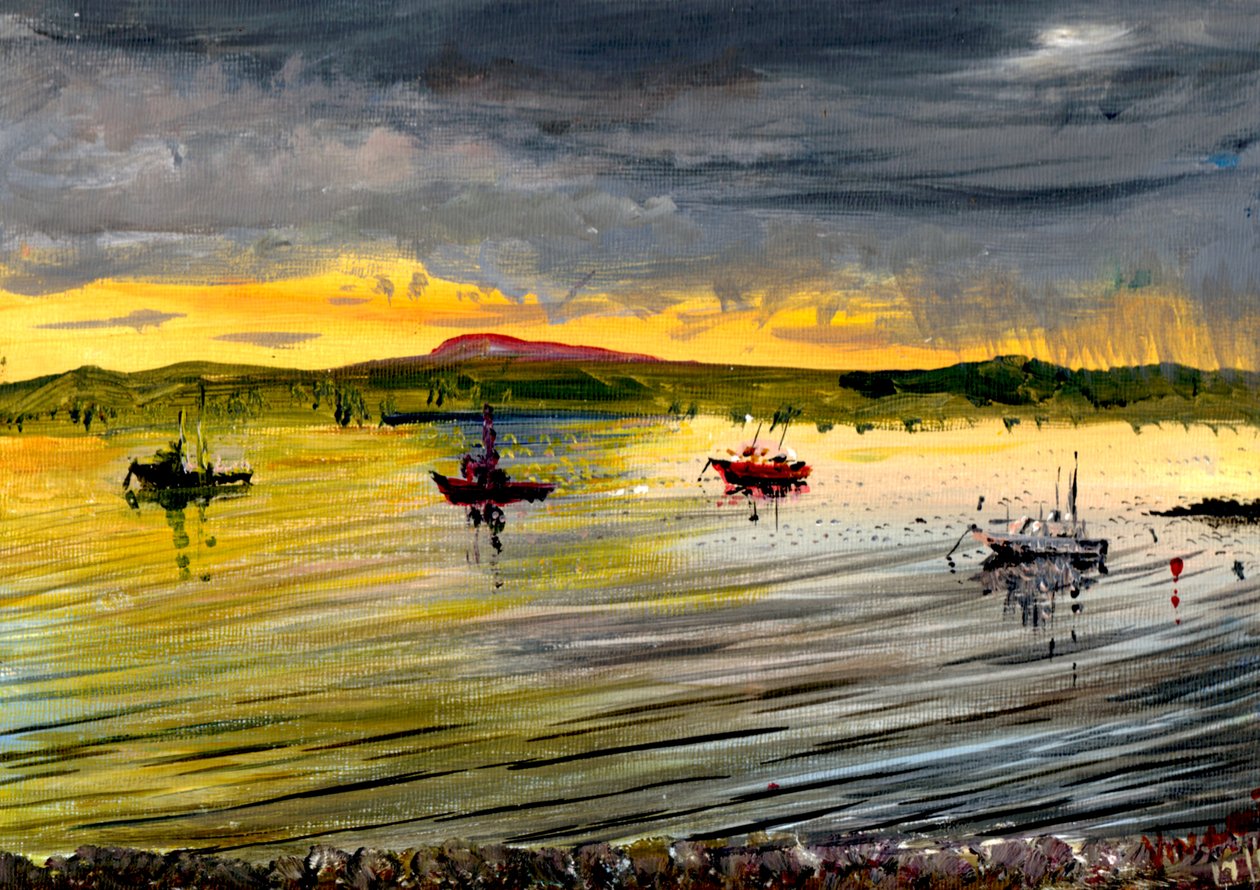 Na Świętej Wyspie o zachodzie słońca, 2007 autorstwa Vincent Alexander Booth